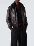Lemaire-Shearling-Collar-Leather-Jacket