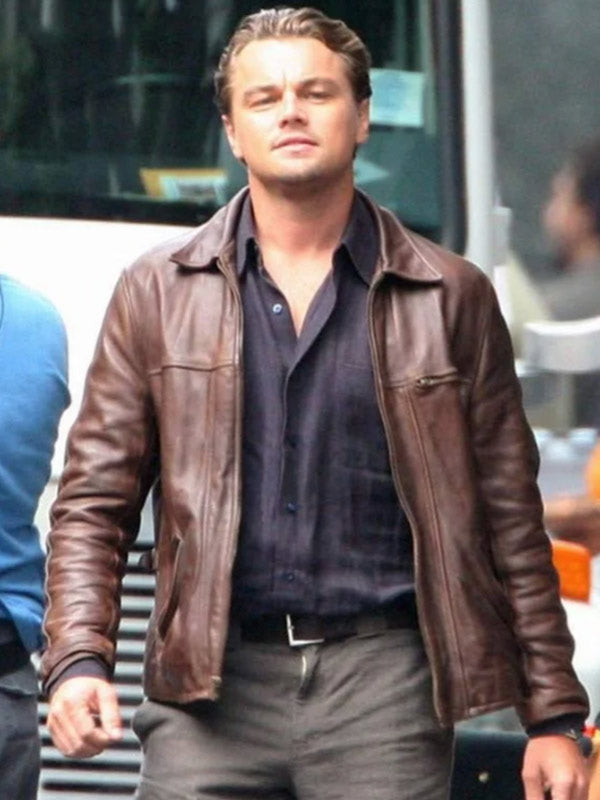 
 Inception Leonardo Dicaprio Brown Leather Jacket
