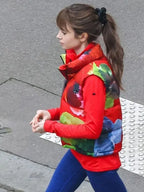 Lily Collins Emily In Paris S04 New  Red Vest