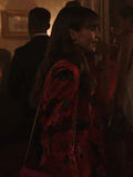 
 Lily Collins Emily In Paris Season 3 Printed Blazer
