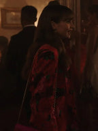 
 Lily Collins Emily In Paris Season 3 Printed Blazer

