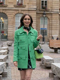 
Lily Collins Emily in Paris Green Coat
