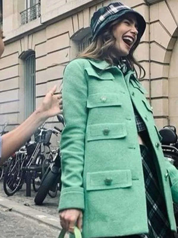 
Lily Collins Emily in Paris New  Coat