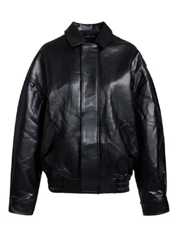 Lioness-Kenny-Leather-Bomber-Jacket-Black