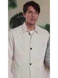Lucas Bravo Emily In Paris S03 White Shacket