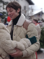 Lucas Bravo in Paris Season 04 Faux Shearling Collar Jacket