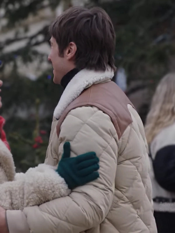 Lucas Bravo in Paris Season 04  Shearling  Jacket