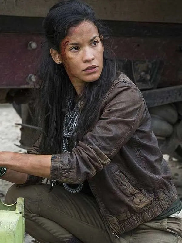 
 Luciana Galvez The Walking Dead Season 4 Brown Jacket

