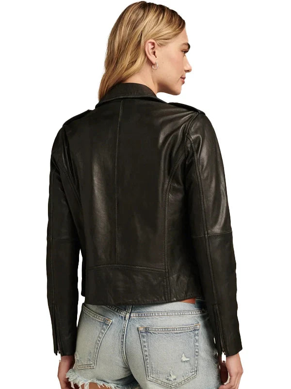 Lucky Brand Lamb Leather Jacket Back