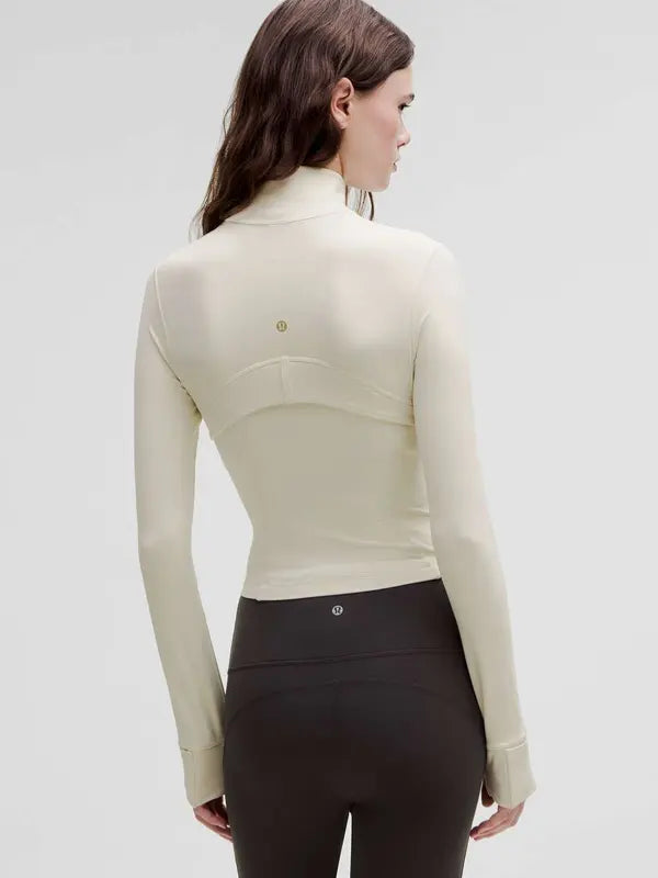 Lululemon Bbl Jacket White Gold Zipper