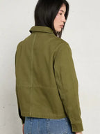Luna Ritchie Women Olive Green Cotton Jacket