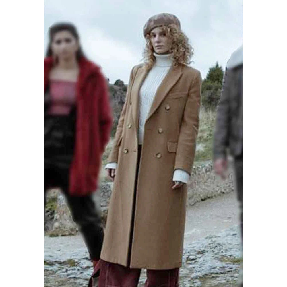 
Mónica Gaztambide Money Heist Brown Wool Coat