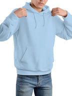 Mabel Turner Mens Sky Blue Pullover Hoodie