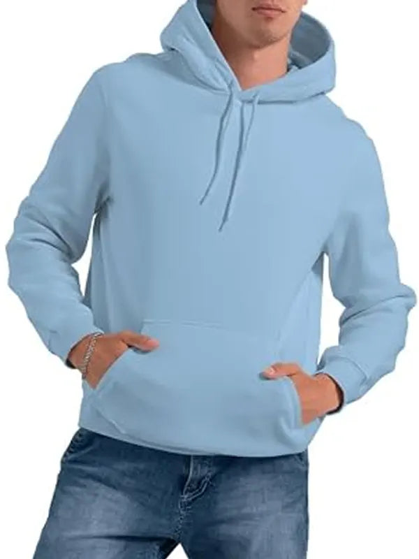 Mabel Turner Mens Sky Blue Pullover Hoodie