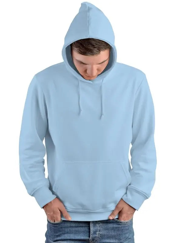 Mabel Turner Mens Sky Blue Pullover Hoodie