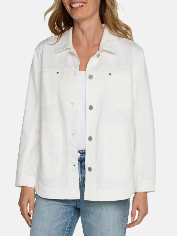 Mac Pacocha White Cotton Women's Jacket