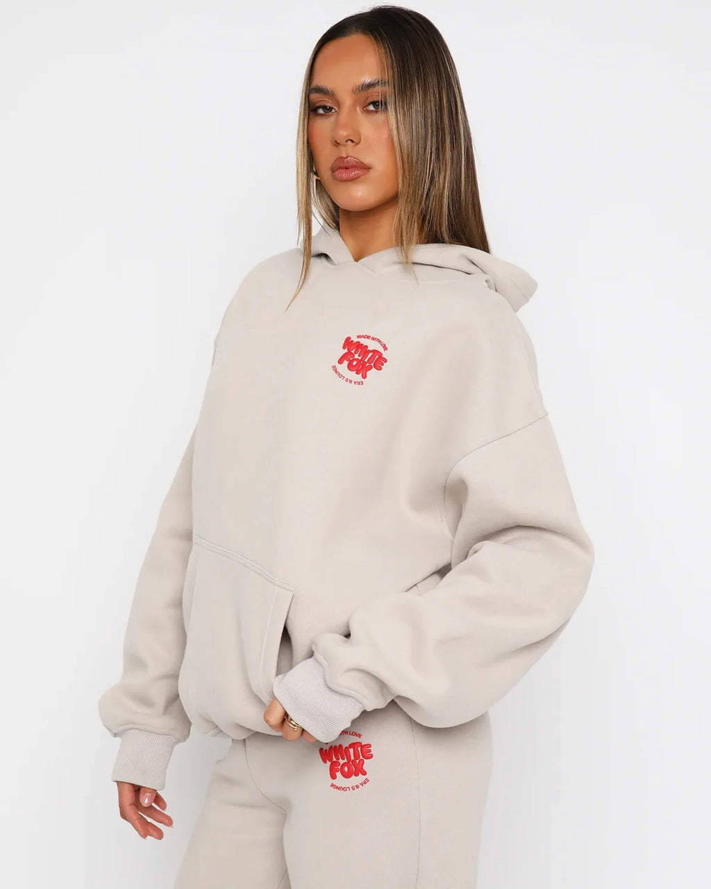 Made With Love White Fox Hoodie