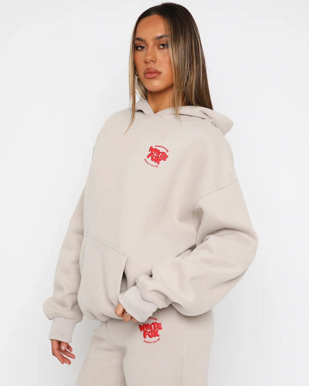 Made With Love White Fox Hoodie
