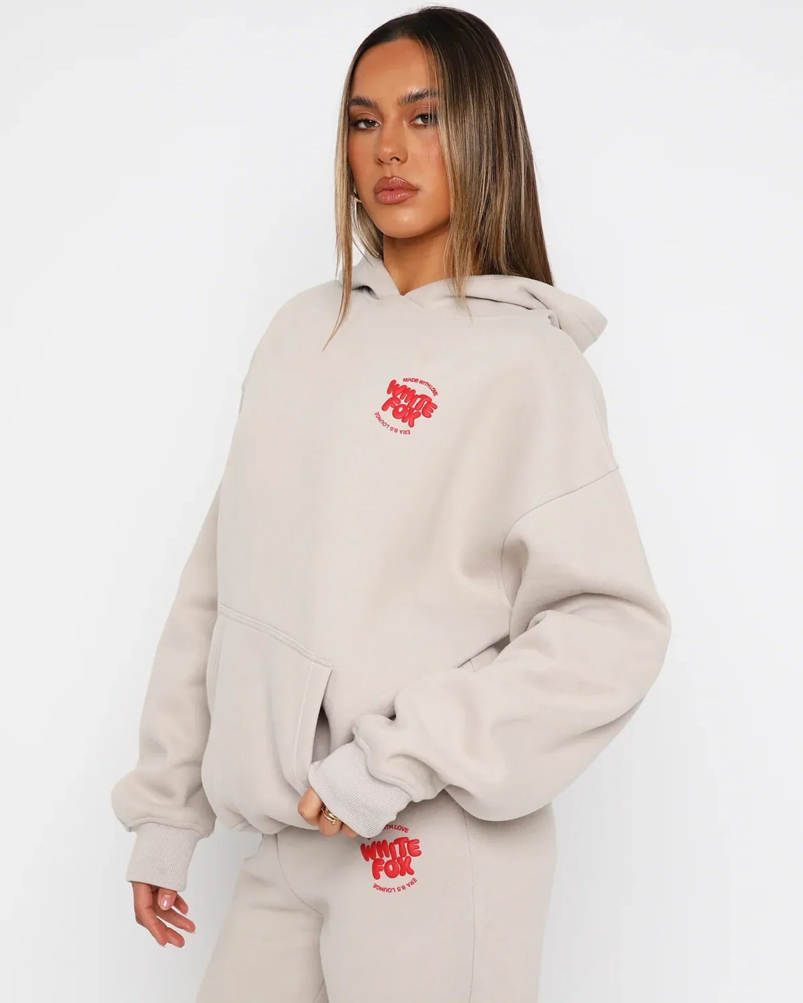 Made With Love White Fox Hoodie