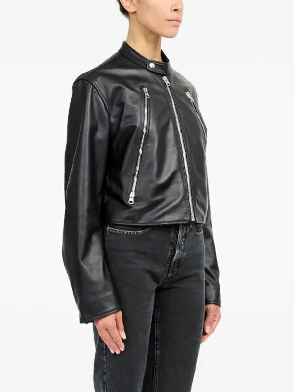 Maison Margiela 5 ZIP Leather Jacket Black