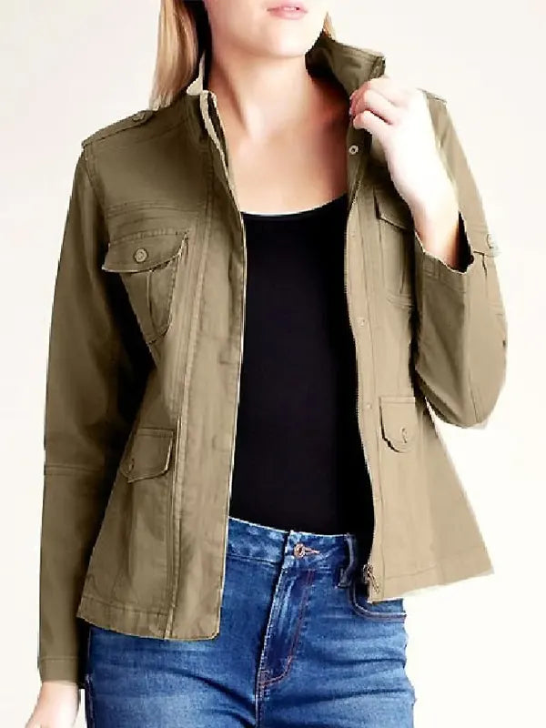 Margaret Women's Four Pocket Brown Cotton Jacket