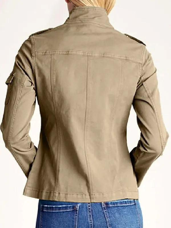 Margaret Women's Four Pocket Brown Cotton Jacket