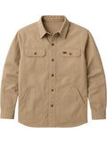 Margie Kuhn Wicklow Rugged Shirt Collar Beige Cotton Jacket