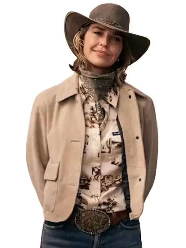
Marshals 2026 Arielle Kebbel New  Suede Jacket