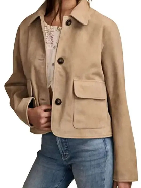 
Marshals 2026 Arielle Kebbel Suede Jacket