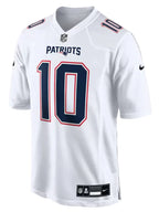 Men-Nike-Drake-Maye-Tundra-White-New-England-Patriots-Game-Jersey