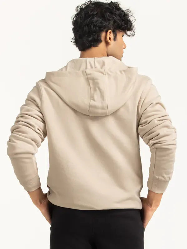 Brandon Beige Regular Fit ZIP Hoodie