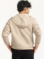 Brandon Beige Regular Fit ZIP Hoodie