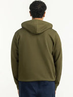 Daniels Regular Fit Olive Green ZIP Hoodie