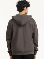 Kelly Smitham Regular Fit Dark Grey Zipper Hoodie