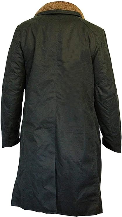 Men's Blade Long Fur Runner Shearling Long Coat Back