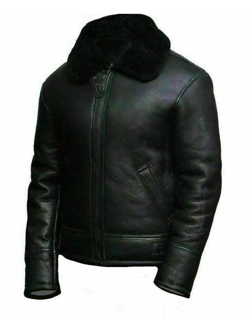 Black B3 Pilot Aviator Bomber Jacket Zing Apparel