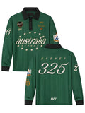 Mens-Green-Black-UFC-325-Rugby-Polo