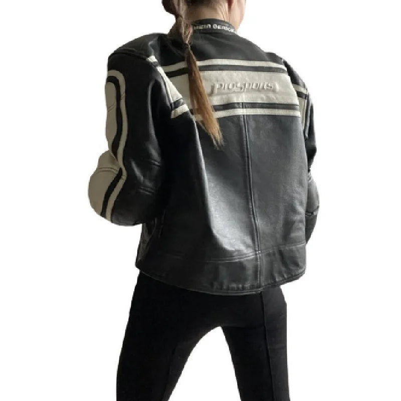 Mens-Leather-Hein-Gericke-Motorcycle-Black-Jacket