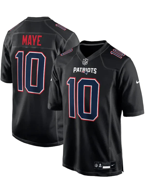 Mens-Nike-Drake-Maye-Carbon-Black-New-England-Patriots-Game-Jersey