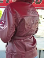MichNHL Carolina Hurricanes Mary Raclawski Playoff Leather Jacket BuyelinJacketBuy1