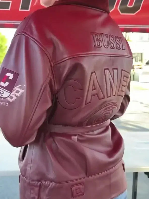 MichNHL Carolina Hurricanes Mary Raclawski Playoff Leather Jacket BuyelinJacketBuy1