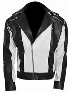 Michael Jackson Black And White Leather Jacket