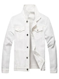 Michael Slim Fit White Trucker Denim Jacket