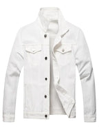 Michael Slim Fit White Trucker Denim Jacket