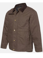 Mittie Fay Mens Brown Cotton Jacket Corduroy Collar