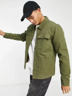 Mitts Men's Green Cotton Jacket
