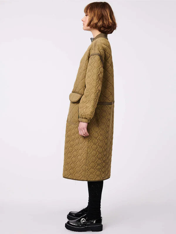 Mix-Stich-Long-Women-Quilted-Coat