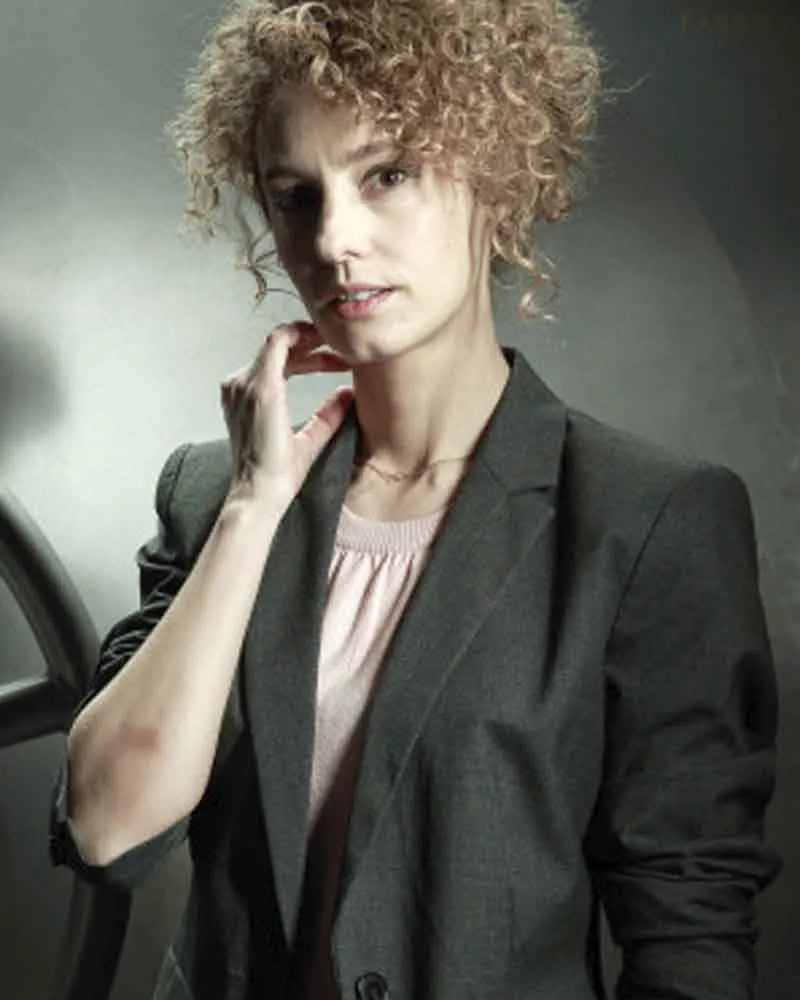 Money Heist Mónica Gaztambide  Cotton Grey Blazer