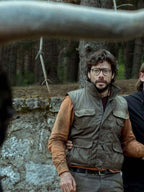 
 Money Heist Season 03 El Professor Grey Vest