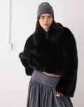 Monki-Short-Faux-Fur-Jacket-Black
